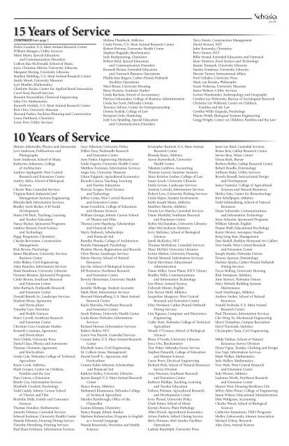 45 Years of Service - The Scarlet - The University of Nebraska–Lincoln