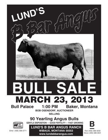 Download Our 2013 Lunds B Bar Angus Ranch