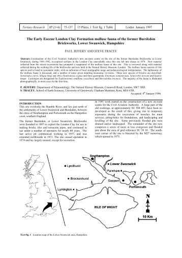 The Early Eocene London Clay Formation mollusc fauna of ... - DMap