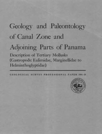 Geology and Paleontology of Canal Zone and Adjoining ... - USGS