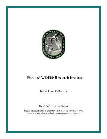 FWC FWRI Invertebrate Collection - Fish and Wildlife Research ...