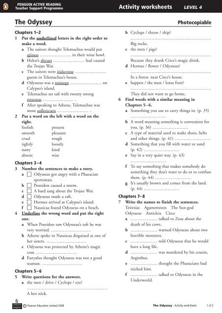 Activity Worksheet - Penguin Active Reading - Longman Japan Activity Worksheet - Penguin Active Reading - Longman Japan