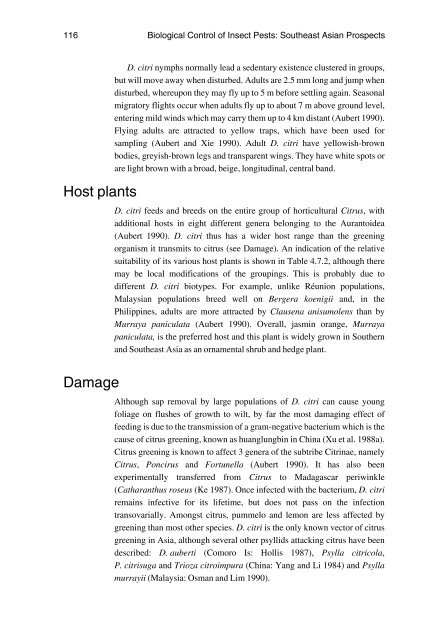 Biological Control of Insect Pests: Southeast Asian Prospects - EcoPort