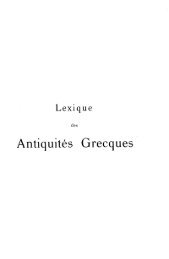Lexique des Antiquités