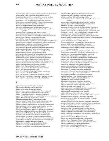 Species Index f - p; pp. 618 - Nearctica