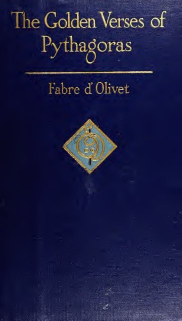 The Golden Verses of Pythagoras - Fabre dOlivet.pdf - Luiz Fernando