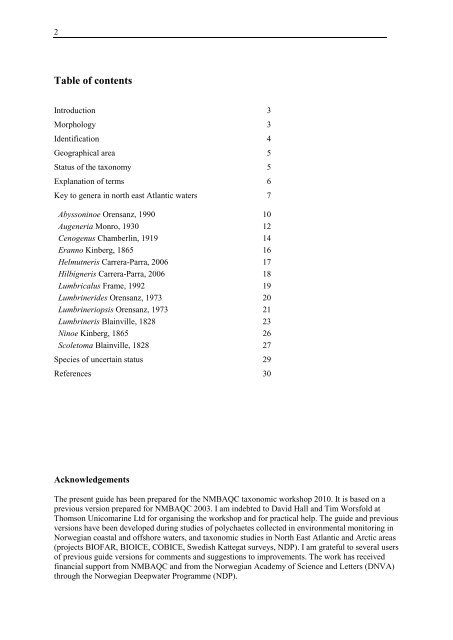 Guide to identification of Lumbrineridae - NMBAQC