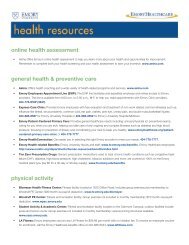 Use Healthy Resources at Emory - Human Resources - Emory ...