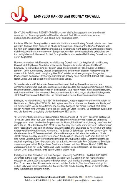 Pressetext PDF - Karsten Jahnke Konzertdirektion GmbH