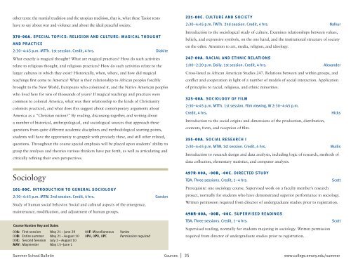 2012 Summer School Bulletin - Emory College - Emory University