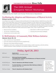 Emogene Nelson Workshop 24th Annual - University of Wisconsin ...
