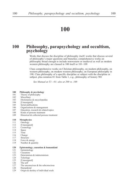 [100 *‡Philosophy, parapsychology and occultism, psychology