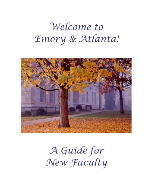 New Faculty Guide Emory College Emory University