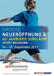GROSSE NEUERÖFFNUNG & - Sport Baumann in Appenzell
