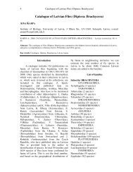 Catalogue of Latvian Flies (Diptera: Brachycera) - Entomological ...