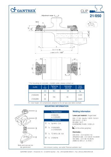 fiches tech clip Angl GD - Gantrex