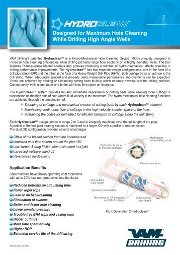 Product brief Angl.recto Hydroclean - VAM Drilling