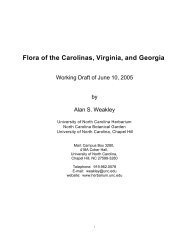 Flora of the Carolinas, Virginia, and Georgia - UNC Herbarium