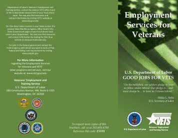 Employment Services for Veterans - United States Department of ...