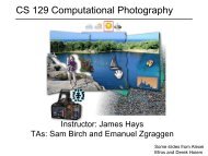 CS 129 Computational Photography - Brown University