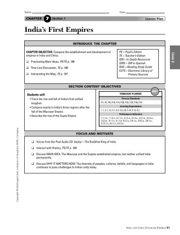 India's First Empires - Holt McDougal