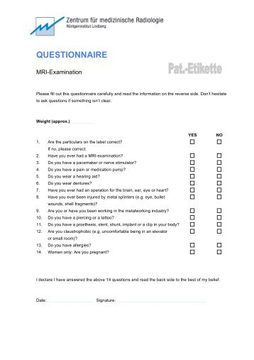 QUESTIONNAIRE