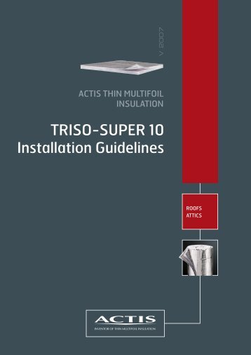 TRISO-SUPER 10 Installation Guidelines - SIG Energy Management