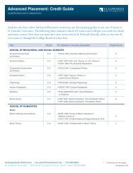 Advanced Placement Credit Guide (PDF) - St. Edward's University