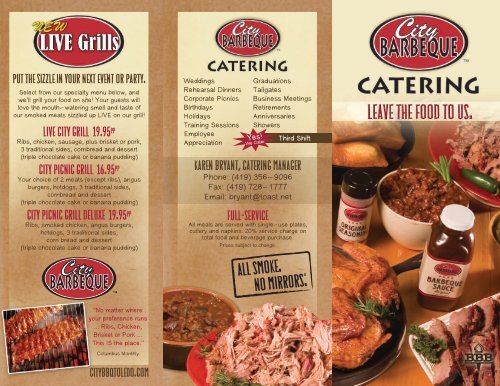 Full Service Catering Menu - City BBQ