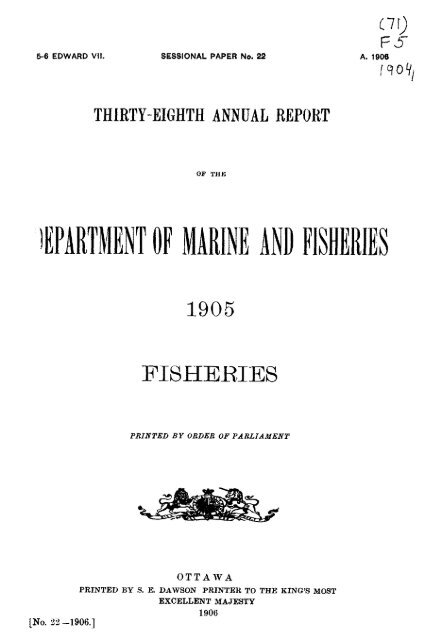38th Annual Report (1905)