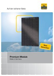 Solar-Fabrik Broschüre Premium Module - Jenni Energietechnik AG