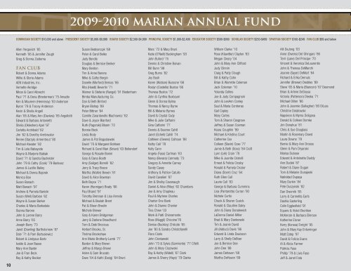 Annual Report - Marian Catholic High School