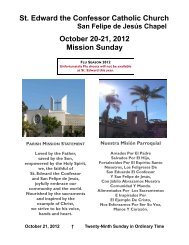 St. Edward the Confessor Catholic Church October 20-21, 2012 ...