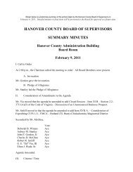 Board of Supervisors' Minutes - 02 09 11 - Hanover County Homepage