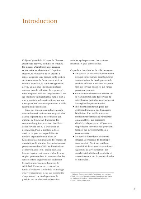 L'égalité des sexes et la microfinance rurale: Atteindre et ... - IFAD