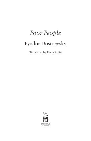 Poor People - Alma Classics