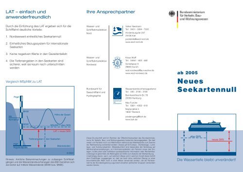 ab 2005 Neues Seekartennull - Wasser- und Schifffahrtsdirektion ...