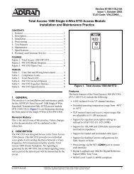 Total Access 1500 Single 4-Wire ETO Access Module ... - Adtran