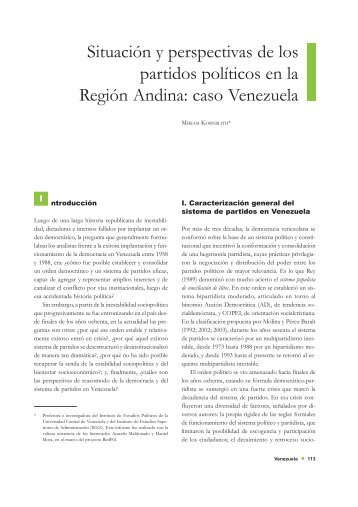 Situación y perspectivas de los partidos políticos en la Región Andina