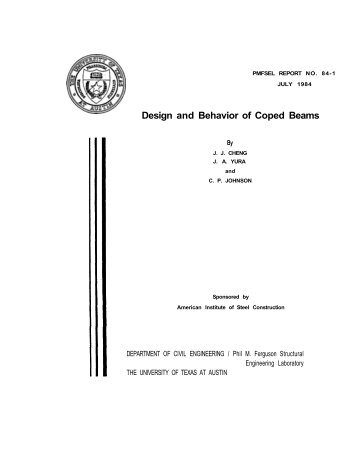 Design and Behavior of Coped Beam