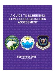 a guide to screening level ecological risk assessment - U.S. Army ...