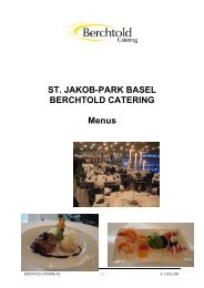 ST. JAKOB-PARK BASEL BERCHTOLD CATERING Menus