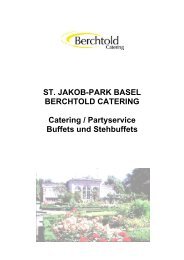 CATERINGANGEBOT - Berchtold Catering