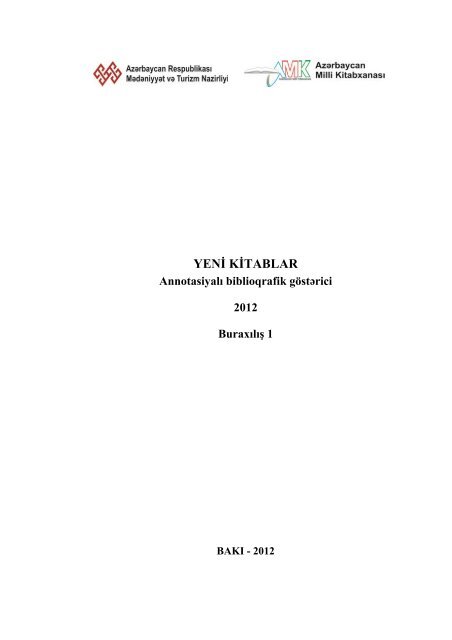 Yeni̇ Ki̇tablar - Azərbaycan Milli Kitabxanası