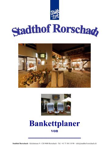 Bankettplaner - Stadthof Rorschach