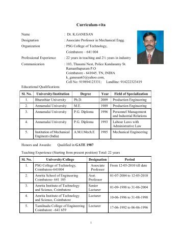 Dr.K.Ganesan - PSG College of Technology