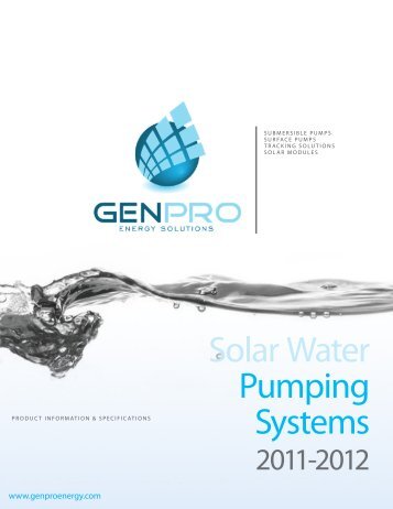 Solar Water Pumping Systems - GenPro Energy Solutions