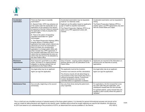 A Comparative Overview of Canadian, US and European ...