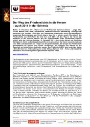 Der Weg des Friedenslichts in die Herzen ... - Friedenslicht Schweiz