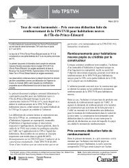 Info TPS/TVH - Agence du revenu du Canada